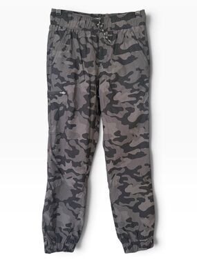 Weatherproof Kids Grey Lined Camouflage Jogger Pants - Size Medium